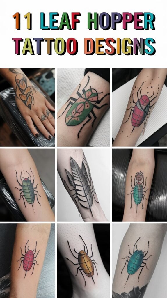 11 Leaf Hopper Tattoo Designs to Admire