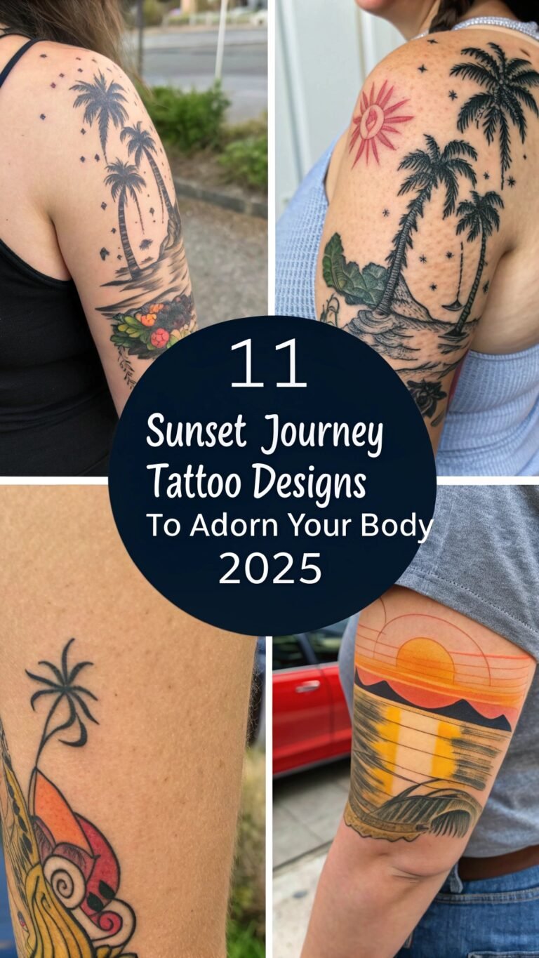 11 Sunset Journey Tattoo Designs to Adorn Your Body 2025