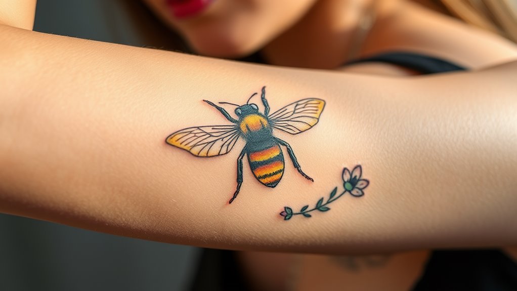 bee tattoo significance for women